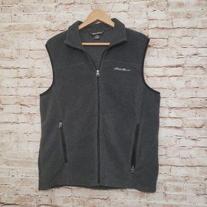 Men's Size M Eddie Bauer Black Smoke Full Zip Vest